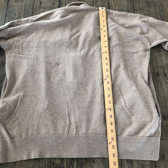 Peace of Cloth Medium Zip Front Boxy Sweater Pocket Cardigan Walnut Brown Cotton - Picture 11 of 13